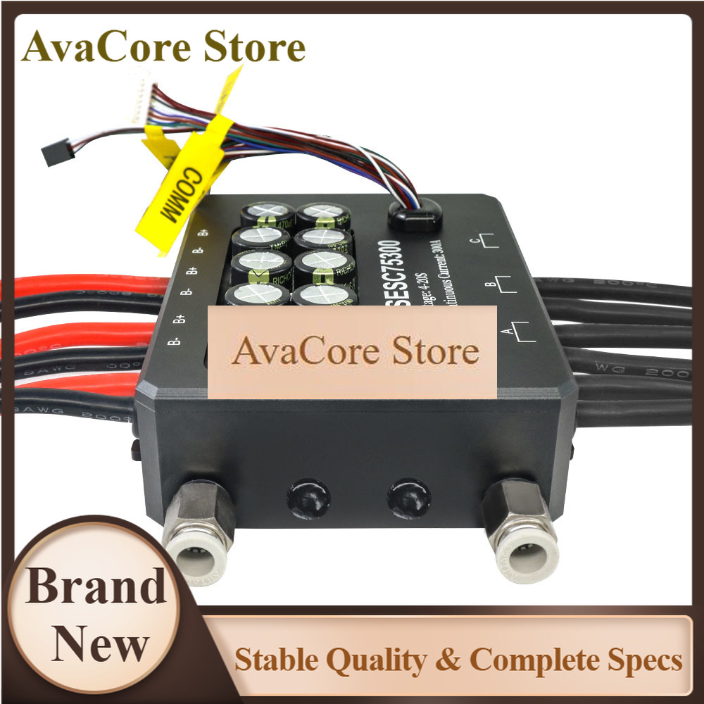 Vesc 75300 High Current Esc - AvaCoreFlipsky Fsesc 75300 84v高電流350a ESC、Vescベース、アルミ製水冷筐体付き、E-foil、格闘ロボット用